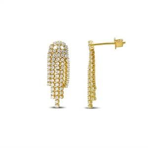 NEW STIA women's you're a gem party till you drop earrings in gold